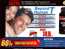Tablet Screenshot of beyondhumantestosterone.com